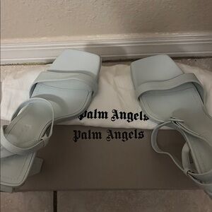 Palm Angels Sky Blue Strappy Sandals